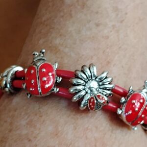 Vintage Rubber (Jelly) Girls 1980's - 90's Charm Bracelet